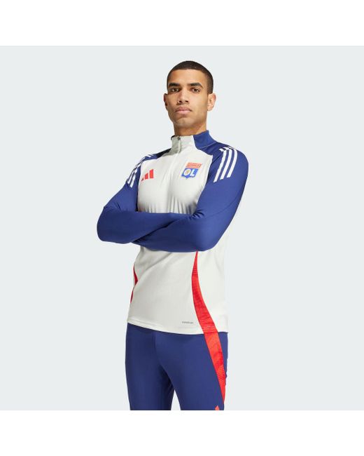 Adidas Blue Olympique Lyonnais Tiro 24 Training Top for men