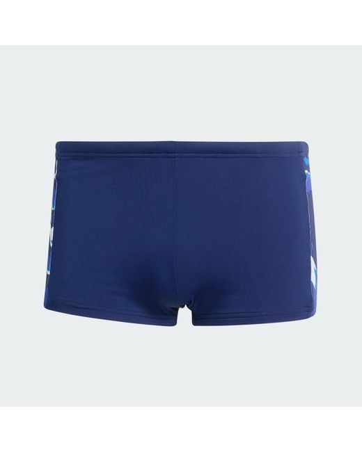 Adidas Blue Ripstream Team Graphic Swim Boxers for men