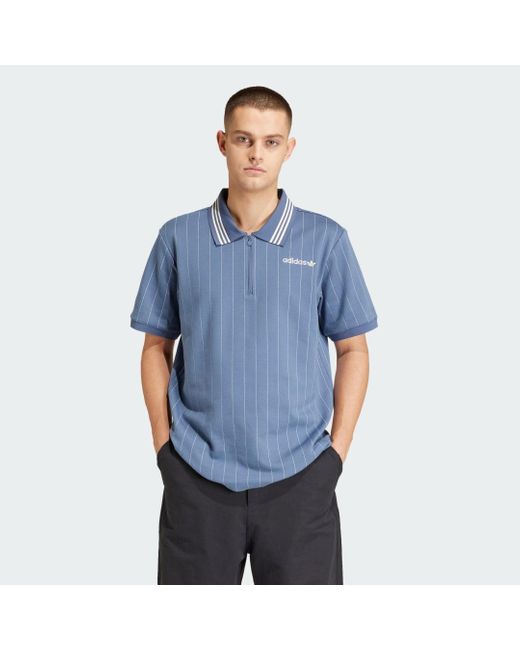 Adidas Blue Premium Polo Shirt for men