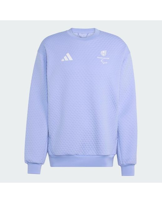 Adidas Blue Paralympicsgb Xploric Crew Neck Sweatshirt for men