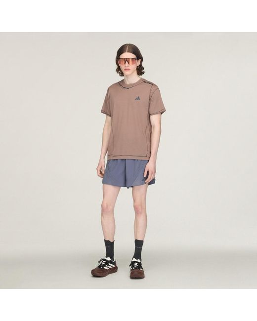 Adidas Brown T-Shirt Adidas Adi365 Sftm Running Unitefit T-Shirt