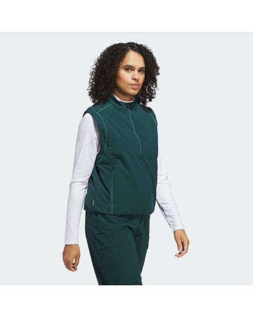 Vestito Beyond Twistweave Loose Un Quarto Di Zip di Adidas in Green