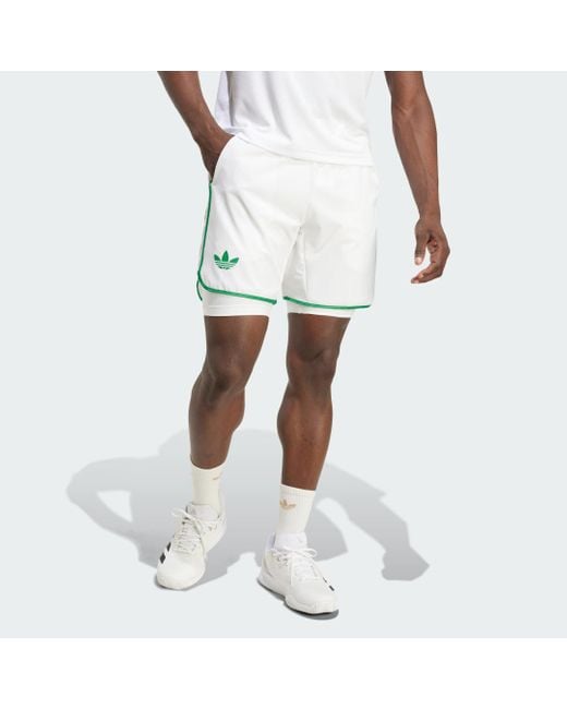 Adidas White Tennis Climacool Shorts Set for men