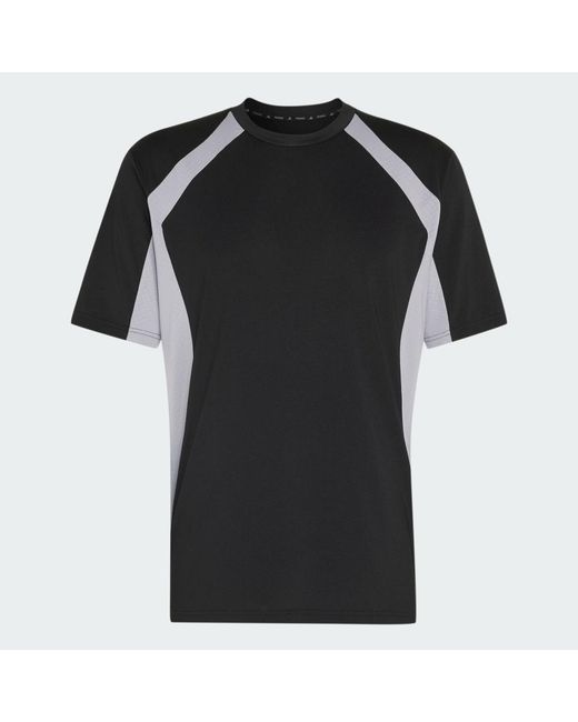Adidas Black Tech Apparel Colorblock T-Shirt for men
