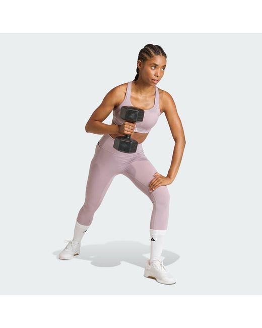 Adidas Pink Optime Workout High Support Bra