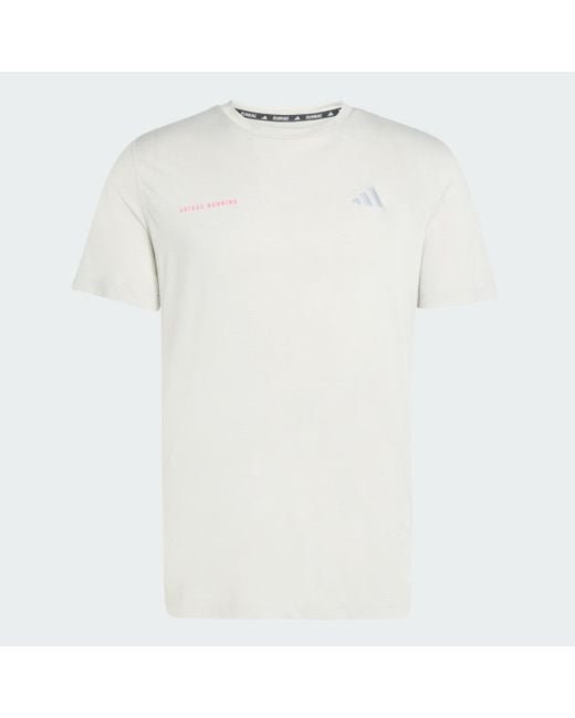 Camiseta Own The Run Melange Adidas de hombre de color White