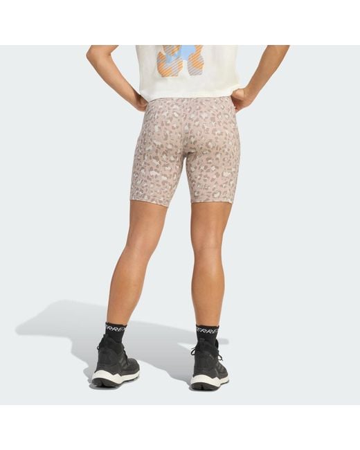 Adidas White Terrex Multi 8Inch Printed Tight Shorts