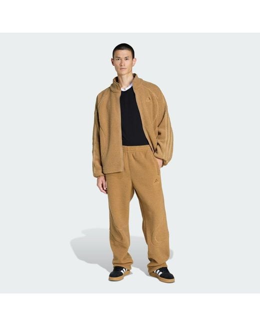 Adidas Brown Borg Fleece Teamgeist Trackpant for men