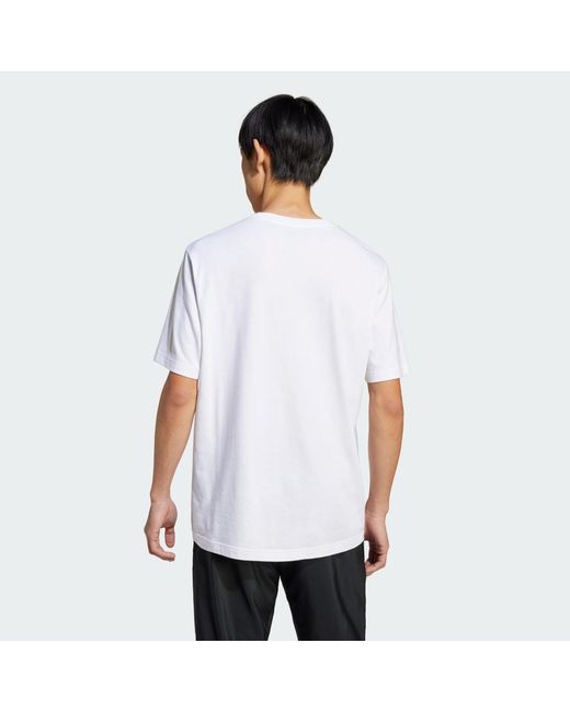 Adidas White Lounge Slide Graphic T-Shirt for men