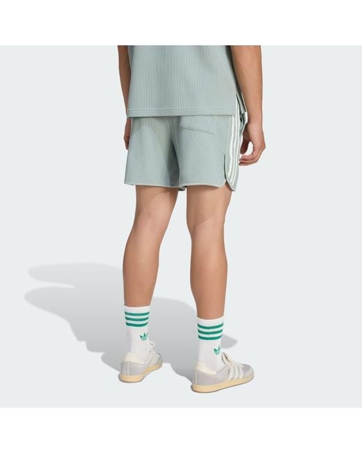 Adidas Blue Waffle Knit Sprinter Shorts for men