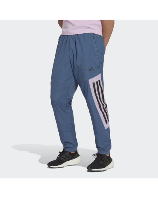 Adidas Blue Future Icons 3-stripes Woven Tracksuit Bottoms for men