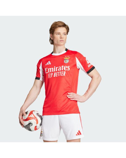 Adidas Red Benfica 25/26 Home Jersey for men