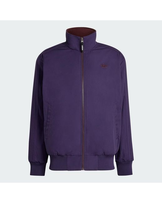 Adidas Purple 90S Alternative Sport Reversible Polar Fleece Firebird Track Top for men