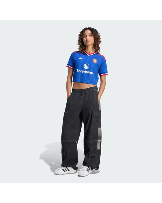 Adidas Blue Manchester United 26/27 Away Jersey Crop