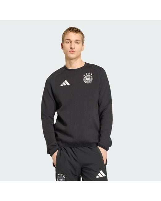 Adidas Black Germany Tiro Travel Crew Sweatshirt for men
