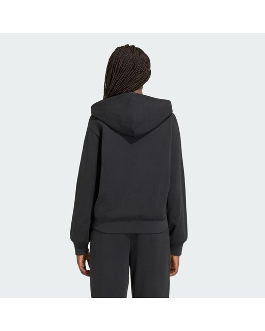 Adidas Black Kit Small Logo Full Zip Hoodie