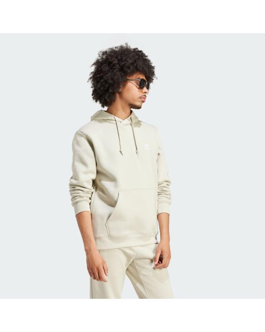 Hoodie Trefoil Essentials di Adidas Originals in Natural da Uomo