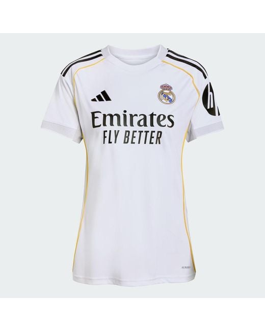 Adidas White Real Madrid 25/26 Home Jersey