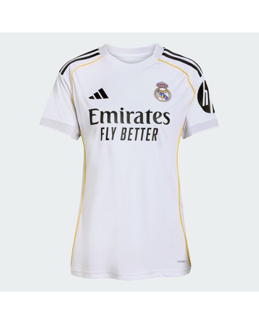 Adidas White Real Madrid 25/26 Home Jersey