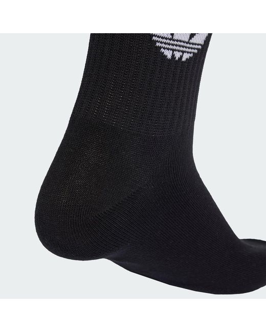 Adidas Black 3-Stripes Crew Socks 10 Pairs