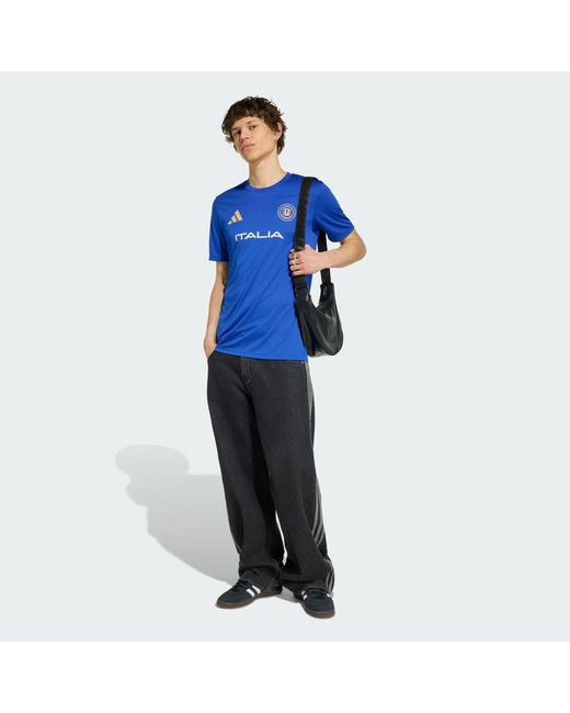 Adidas Blue Fifa World Cup 26 Italy Jersey for men