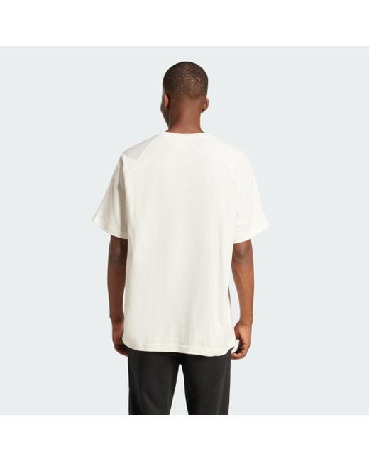 Adidas White Premium Essentials T-Shirt for men