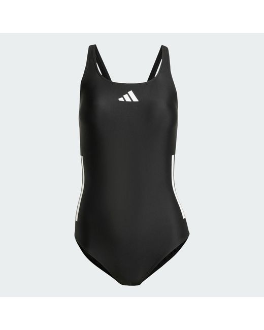 Adidas Originals Black 3-Stripes C-Back Swimsuit