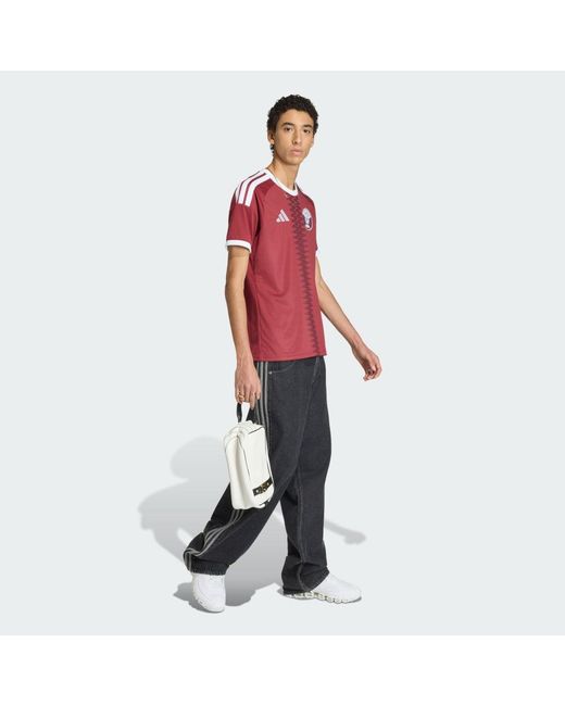 Adidas Red Qatar 26 Home Jersey for men