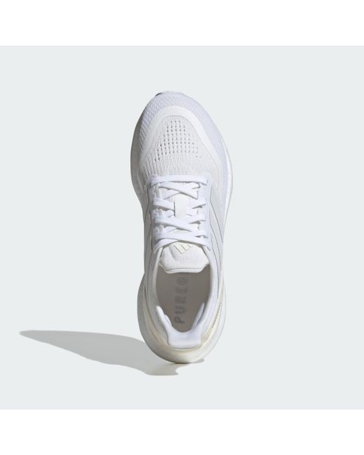 Adidas White Pureboost 5 Running Sneaker