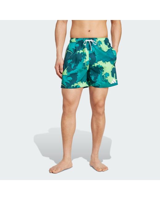 Pantaloncini Da Bagno Tie-Dye Da 5 Pollici di Adidas in Blue da Uomo