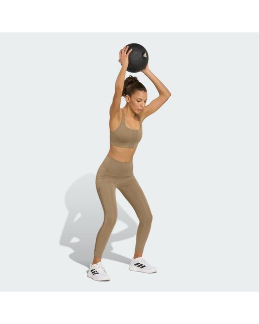 Adidas Natural Optime Workout 3-Stripes 7/8 Leggings