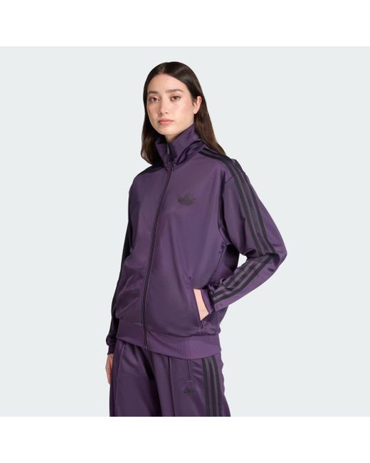 Adidas Purple Adicolor Classic Firebird Loose Track Top