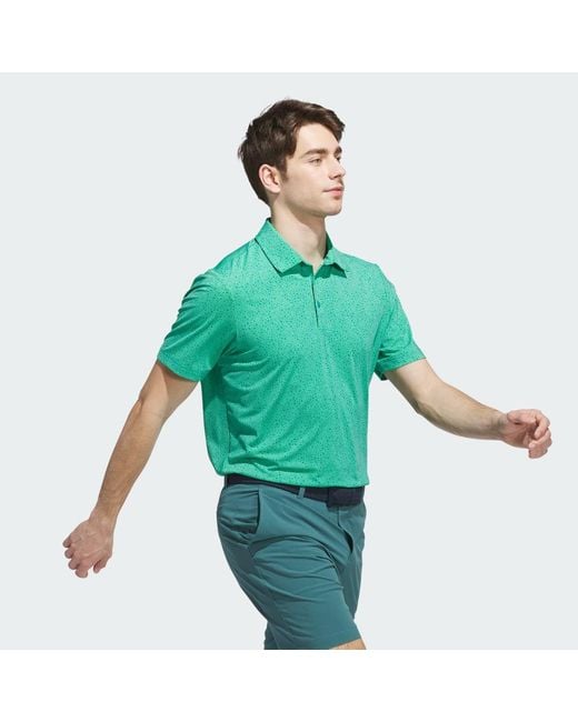 Adidas Green Ultimate365 Mini Bunker Polo Shirt for men