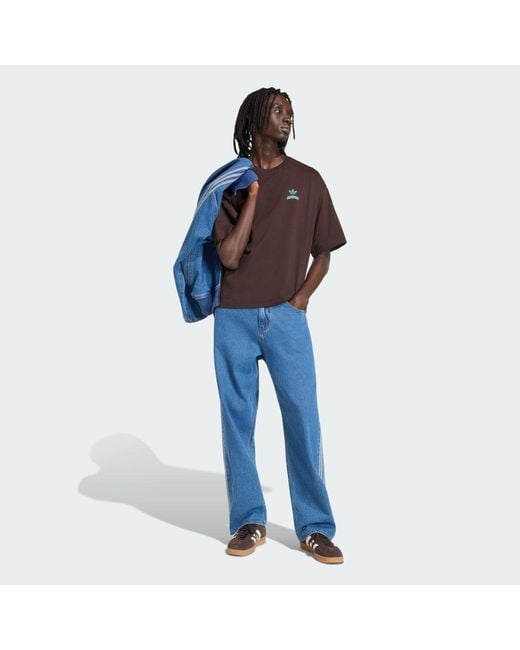 Adidas Brown Pixelated Burget Character Graphic T-Shirt for men