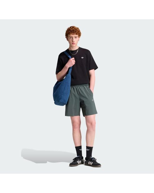 Adidas Trefoil Essentials Waffelstrick-T-Shirt in Black für Herren
