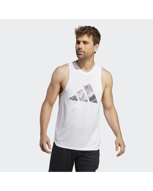Camiseta sin mangas Designed for Movement HIIT Training adidas de hombre de  color Blanco | Lyst