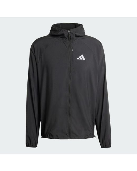 Adidas Black Adi365 Running Essentials Jacket for men