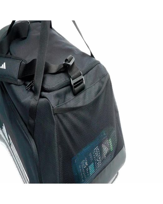 Adidas Black Essentials 3-Stripes Duffel Bag Medium