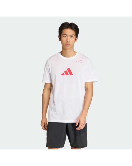 Adidas White Padel Category Graphic T-Shirt for men