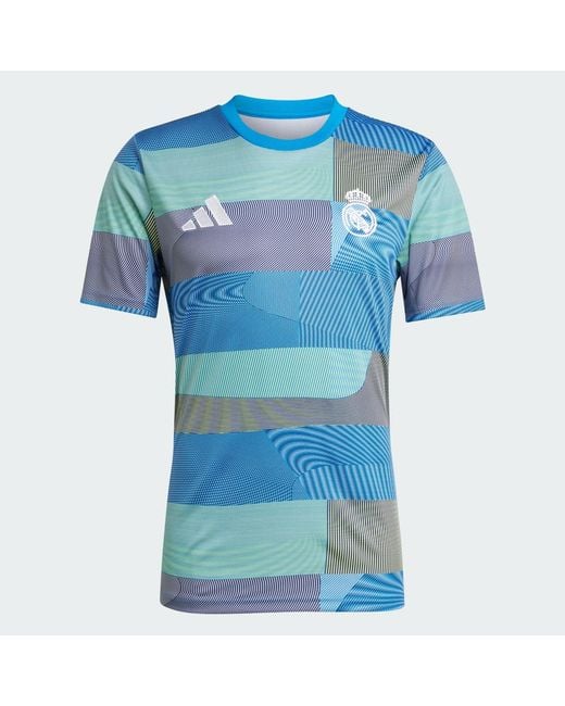 Adidas Blue Football Real Madrid 25/26 Pre-Match Jersey Jp4155 for men