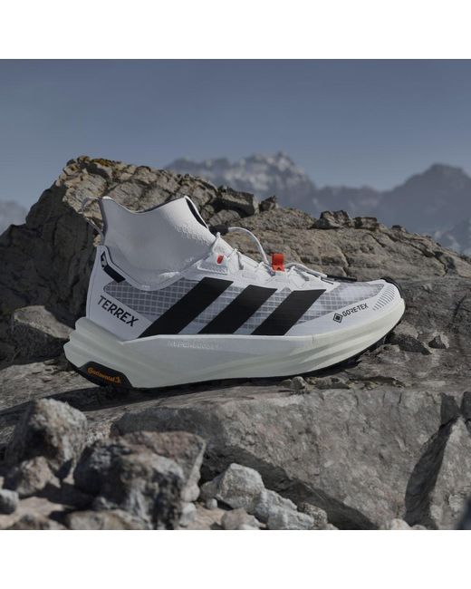Adidas White Terrex Freehiker 3 Ultra Gore-Tex Hiking Shoes for men