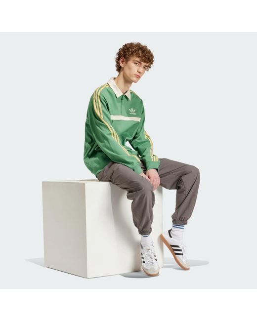 Adidas Green Collared Sweatshirt for men
