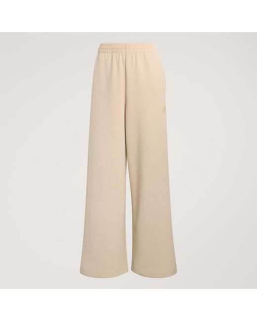 Adidas Natural Soft Lux Straight Leg Tracksuit Bottoms