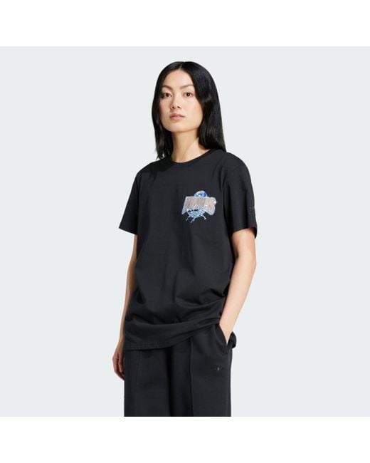 T-shirt adi Records Short Sleeve di Adidas in Black