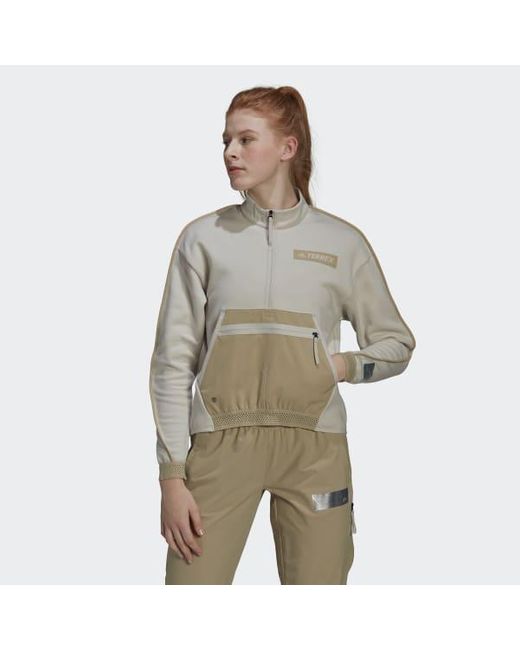 adidas Synthetic Terrex Hike Half-zip Pocket Midlayer Sweatshirt in ...