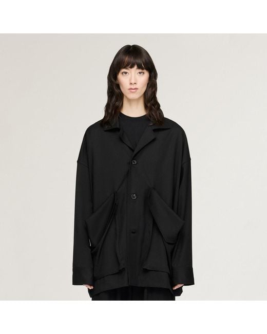 Adidas Black Y-3 Wool Chore Coat