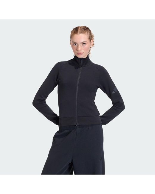 Adidas Blue Soft Lux Slim Track Top