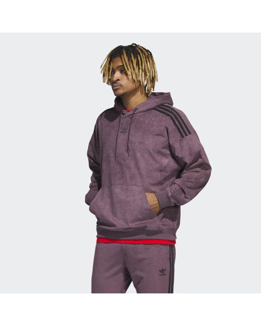 Adidas Originals Adicolor Classics Plush Hoodie in het Purple voor heren