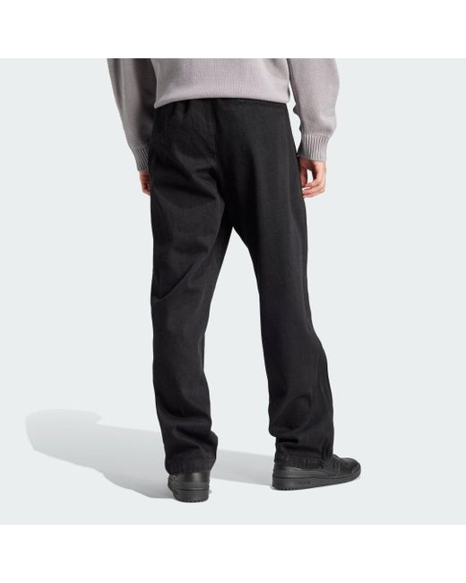 Track pants Premium Denim Firebird di Adidas in Black da Uomo