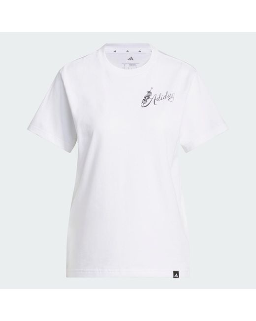 Adidas White Mind Body &Amp; Spirit(S) Graphic T-Shirt